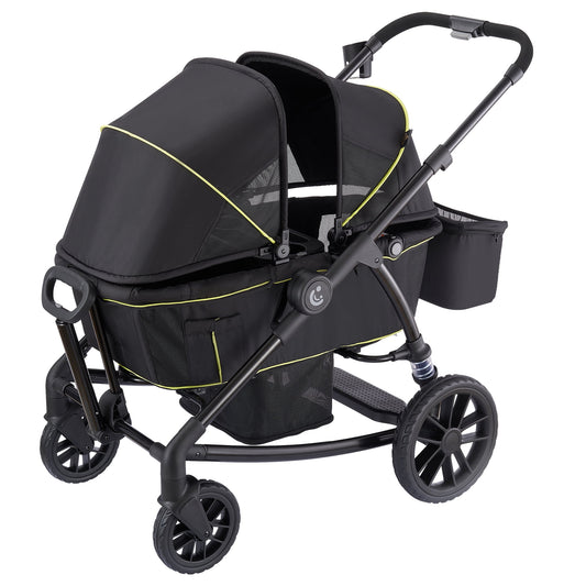 Pamo Babe 2-Seat Wagon Stroller Folding Baby Stroller with Adjustable Canopy